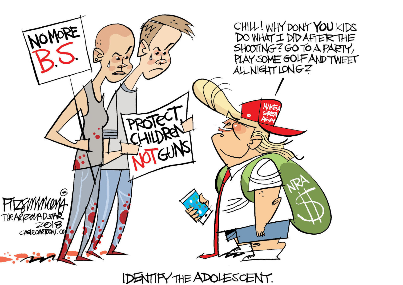 Daily Fitz Cartoon: Shooting